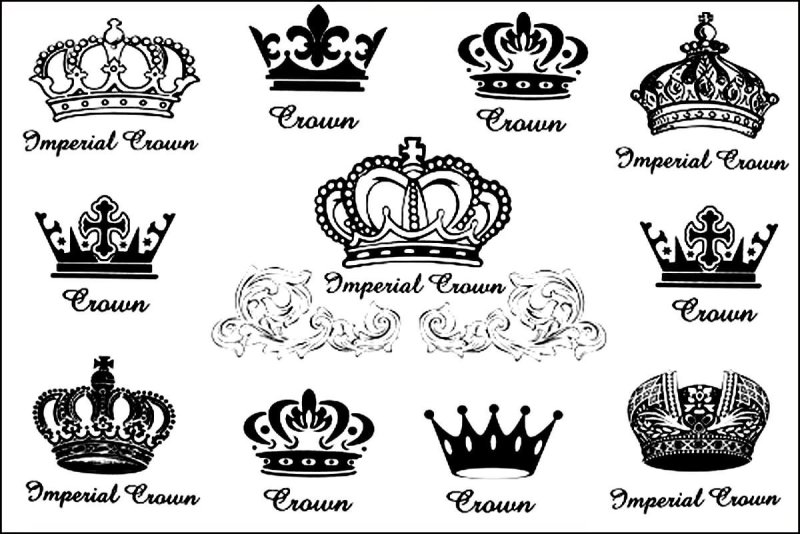 Корона тату эскиз