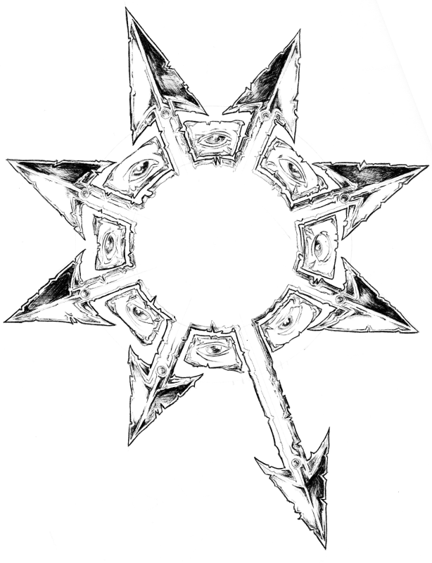 Символ хаоса восьмиконечная звезда Warhammer