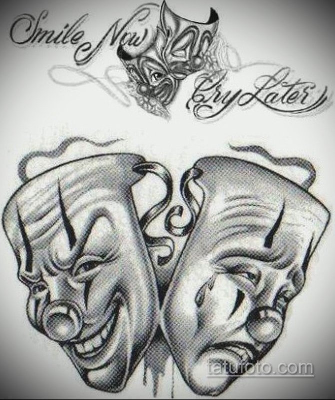 Татуировка smile Now Cry later