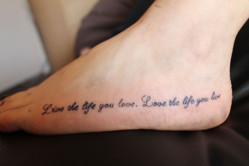 Love the Life you Live. Live the Life you Love. Тату