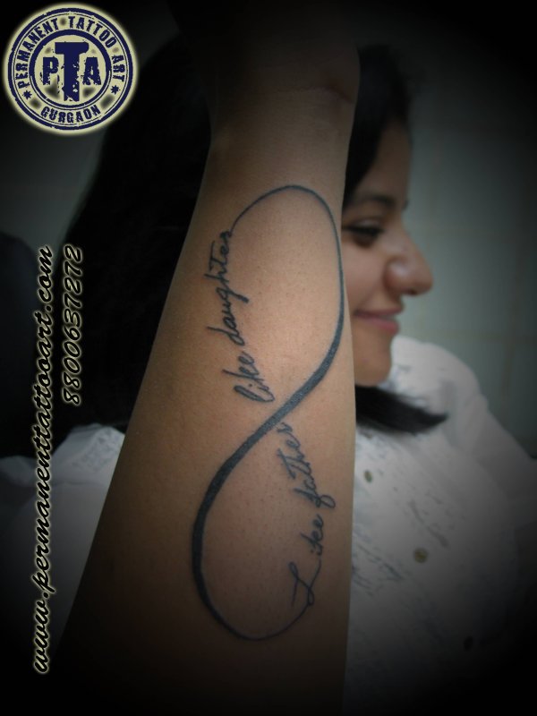 White daughter Tattoo