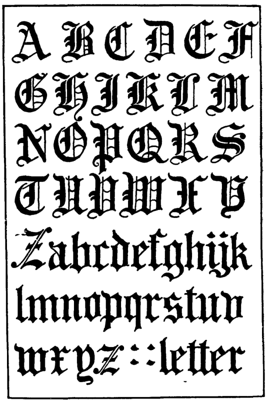 Готическая каллиграфия кириллица