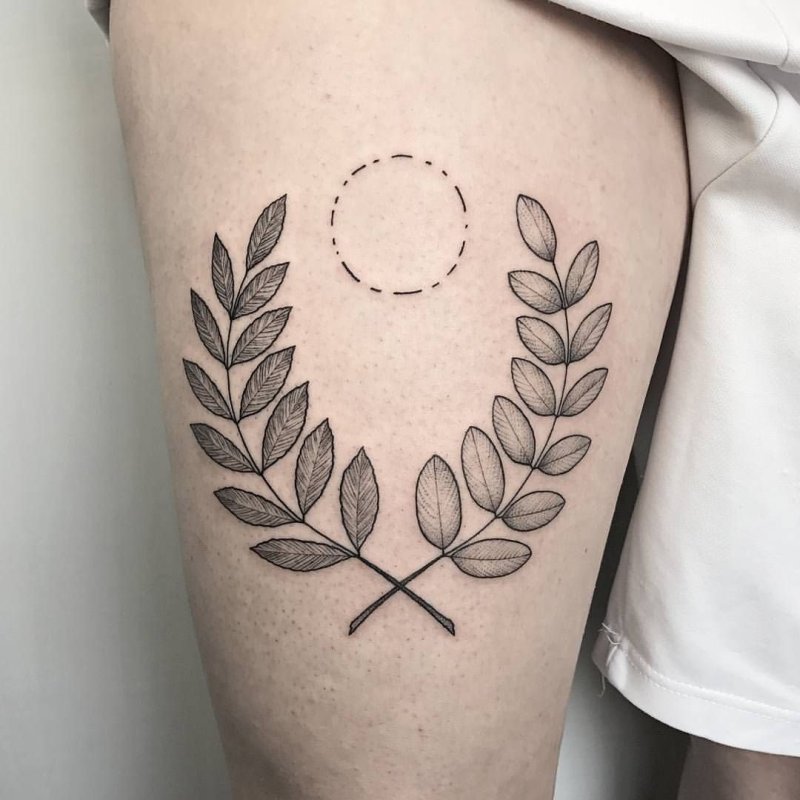 Омела эскиз тату