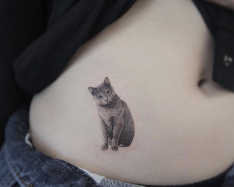 Тату британский кот