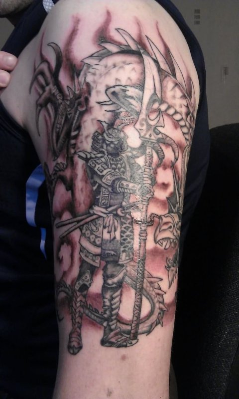 Тату Sword Samurai
