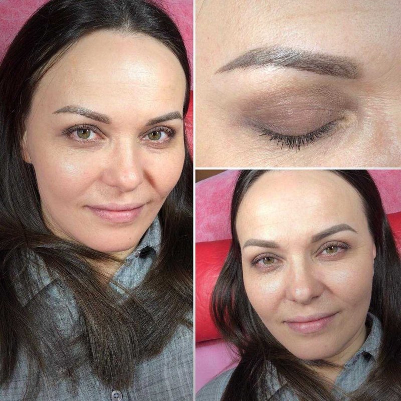 Пергаментный макияж бровей