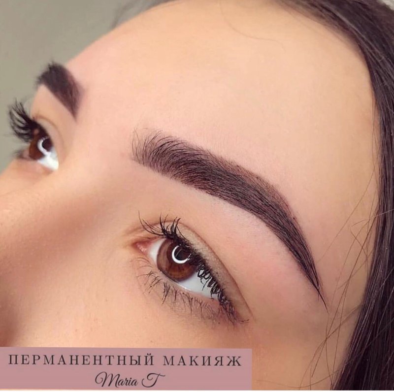 Перментальный татуаж бровей