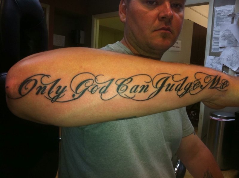 Only God can judge me тату