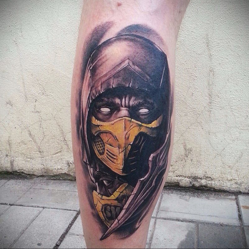 Скорпион Mortal Kombat тату