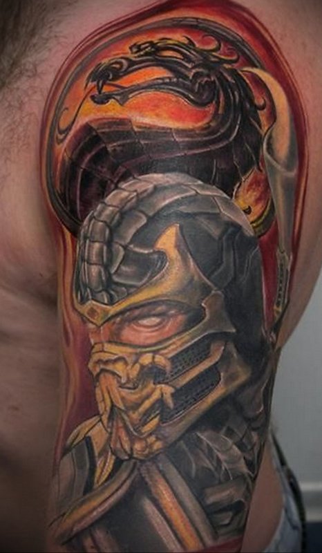 Скорпион Mortal Kombat тату