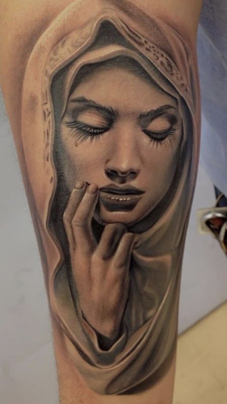 Tattoo Chicano Дева Мария
