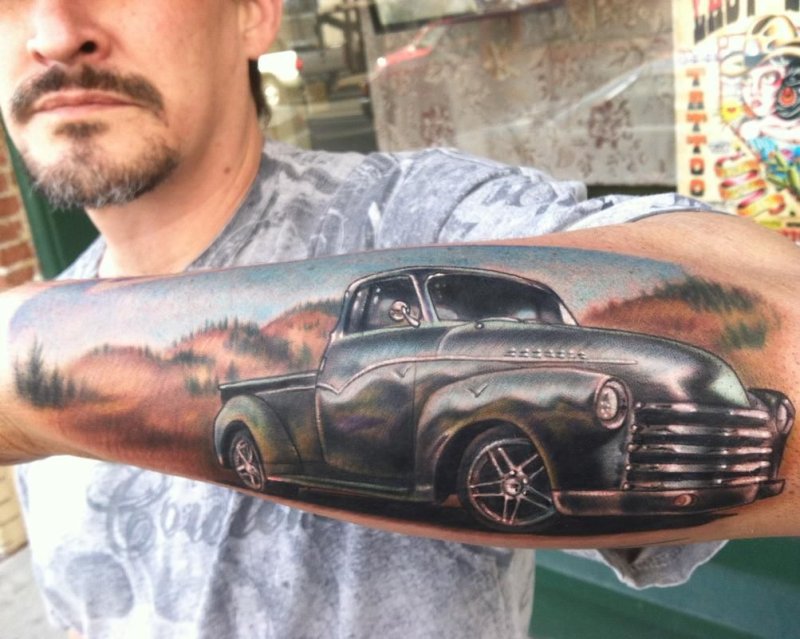Тату авто Минимализм