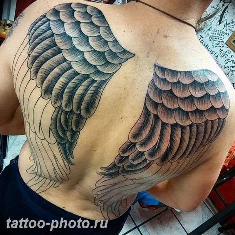 Крылья тату эскиз