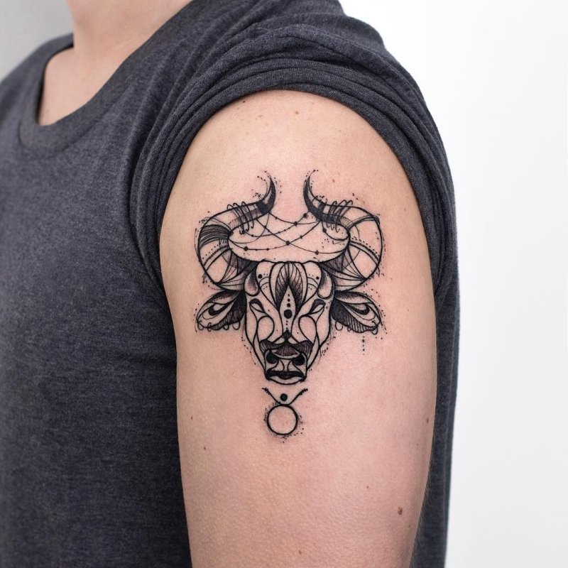 Телец Taurus бык тату