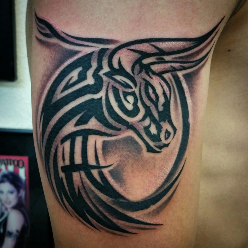 Телец Taurus бык тату