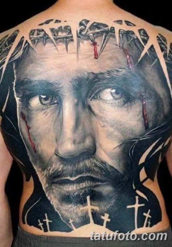 Тату Иисуса Христа na Spine