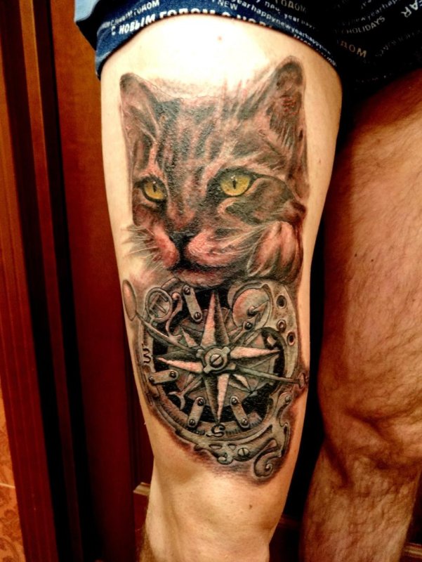 Воровская наколка кот
