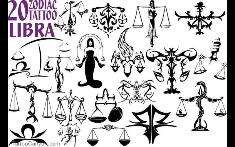 Эскиз тату Либра Libra