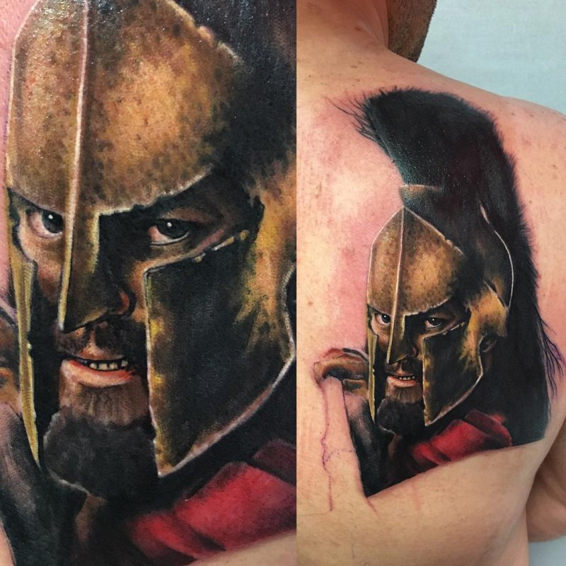 Самохин тату 300 спартанцев
