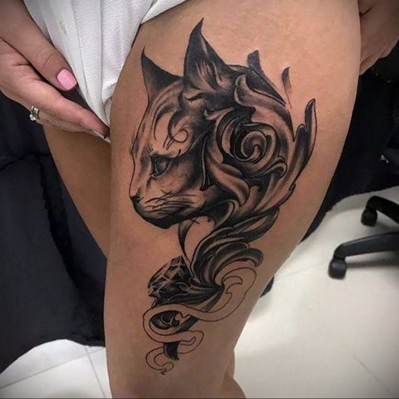 Тату кошка