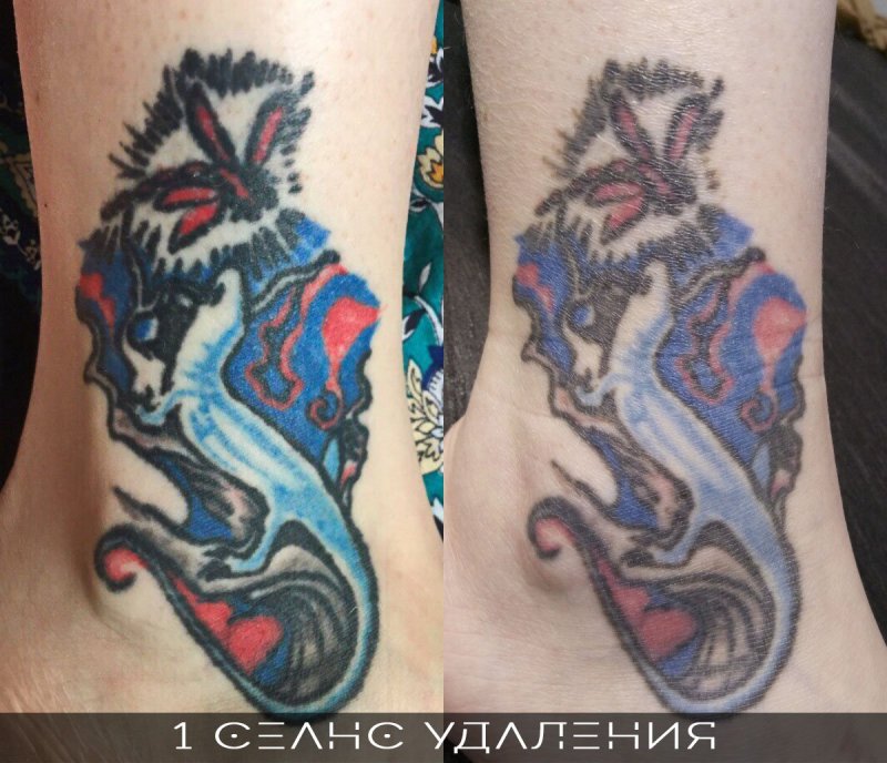Заживление цветной тату