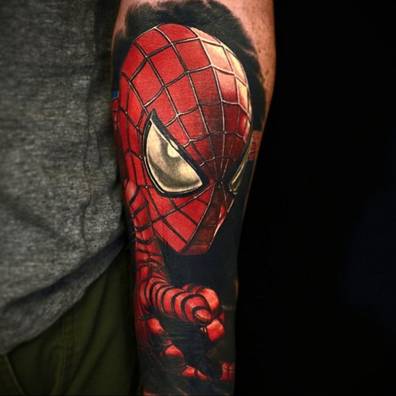 Тату Марвел Spider man