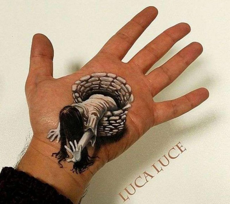 3д рука рисунок