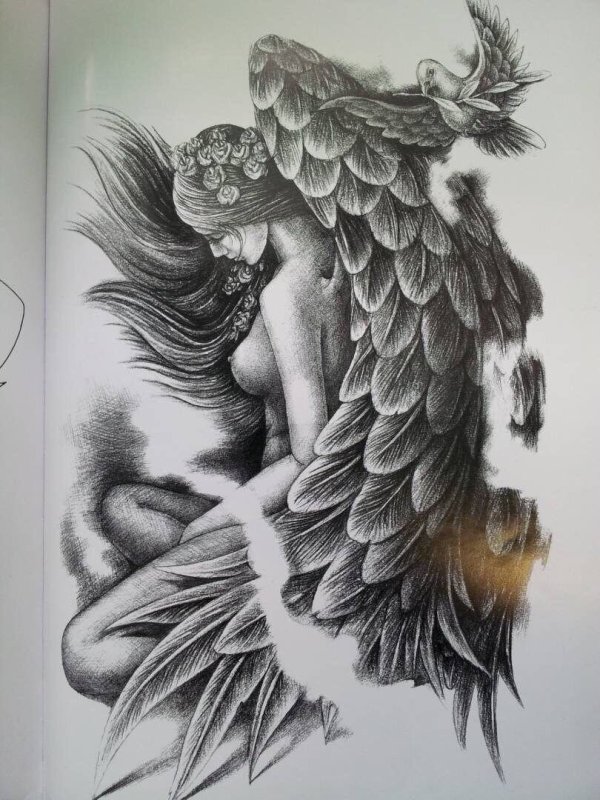 Тату Angel XRANITEL eskizi