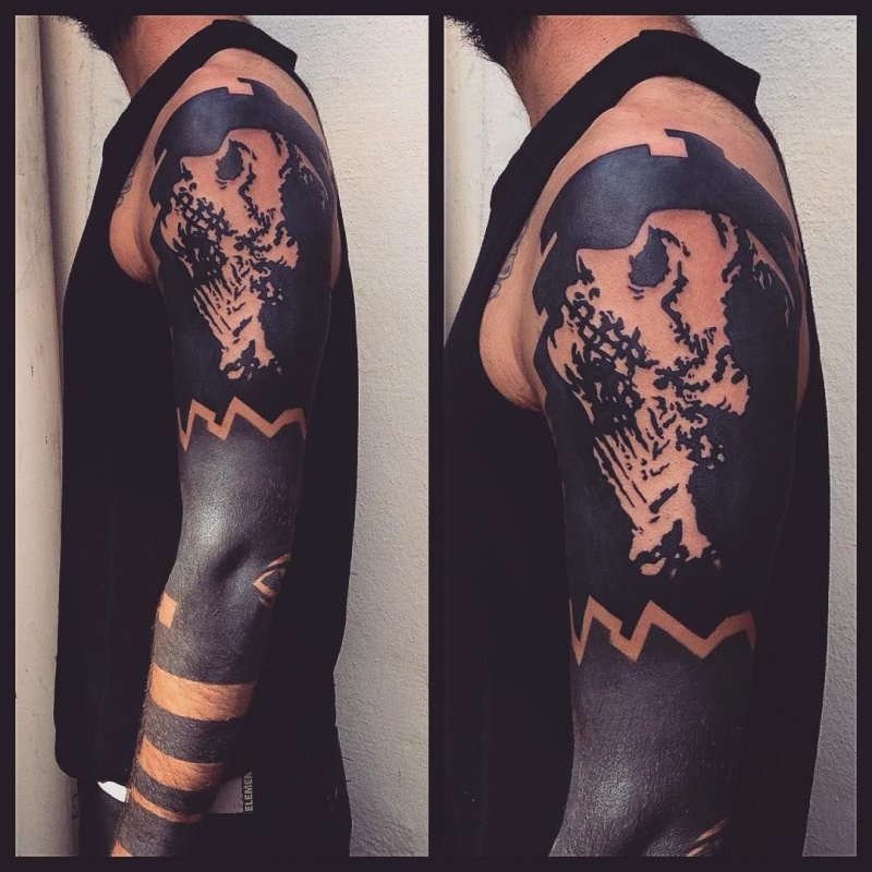 Blackwork тату Sleeve