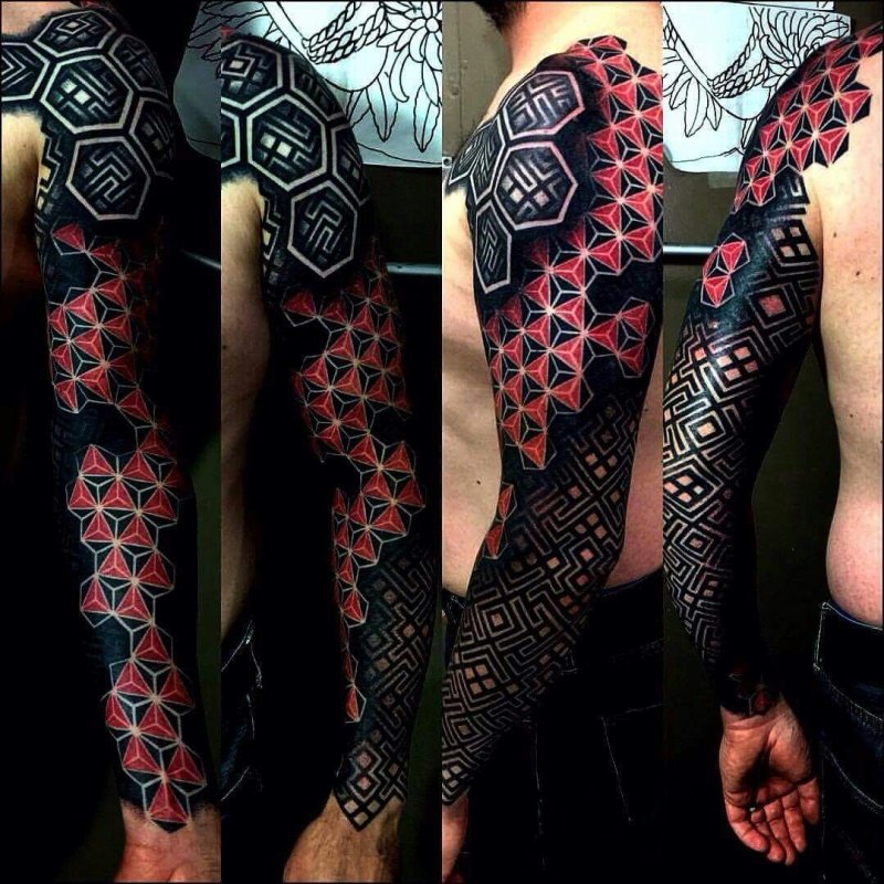 Стиль тату блэкворк blackwork