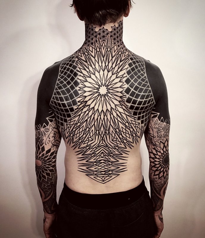 Blackwork тату Sleeve