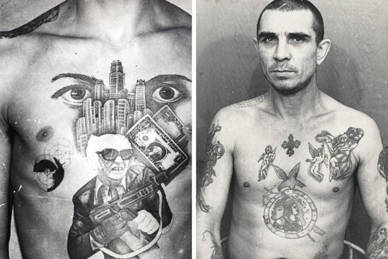 Тюремное тату Ленин Сталин