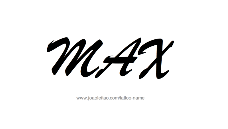 Тату имя Max
