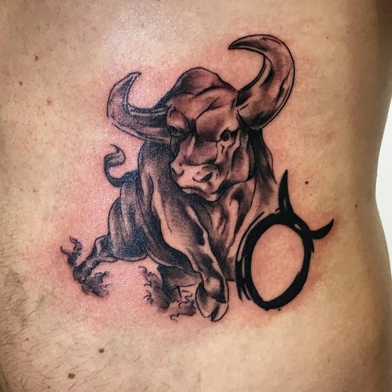 Телец Taurus бык тату