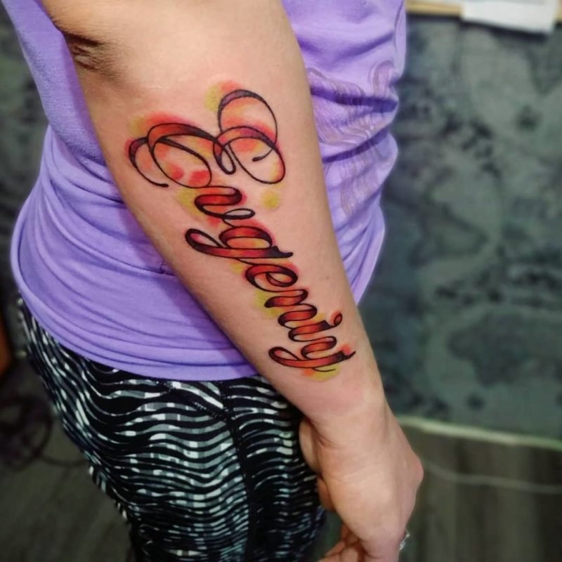 White daughter Tattoo