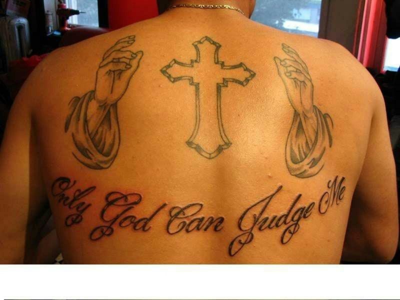 Тату надписи only God can