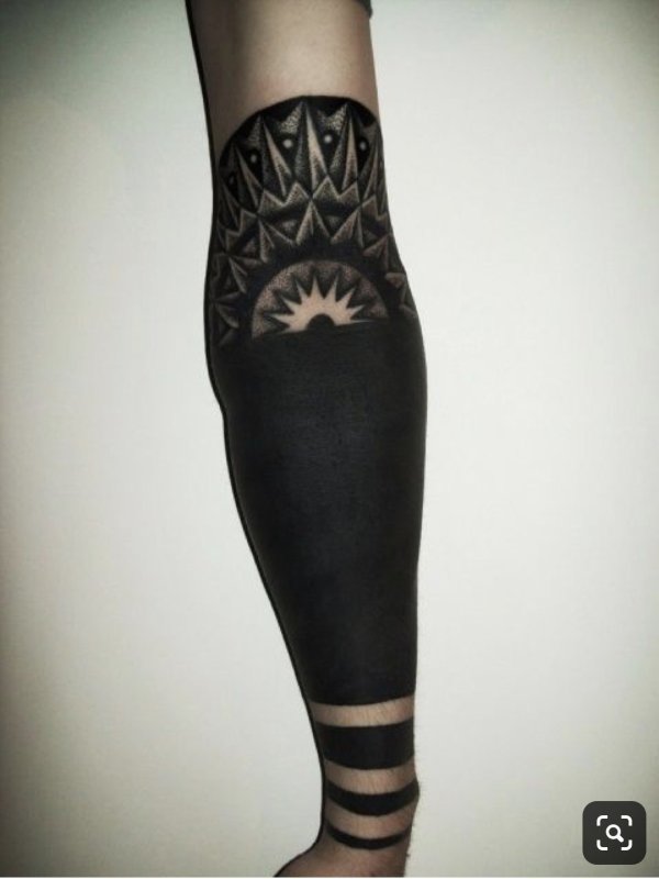 Стиль тату блэкворк blackwork