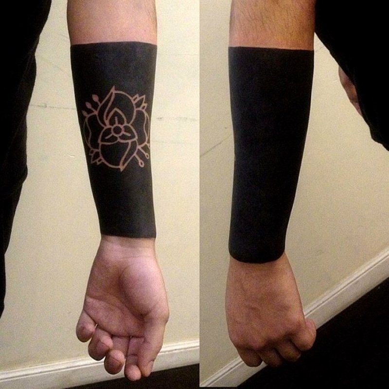 Стиль тату блэкворк blackwork