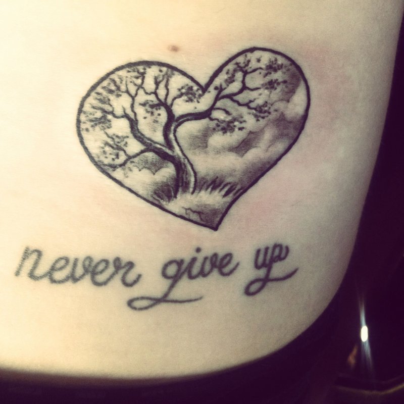 Тату never don't give up