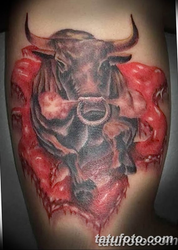 Телец Taurus бык тату