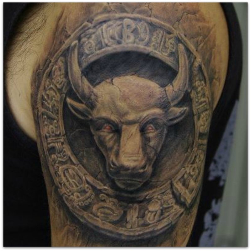 Телец Taurus бык тату
