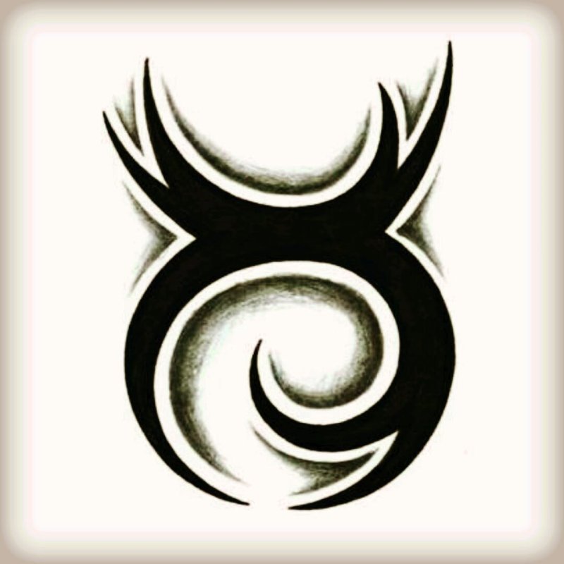 Знак зодиака Телец тату эскиз
