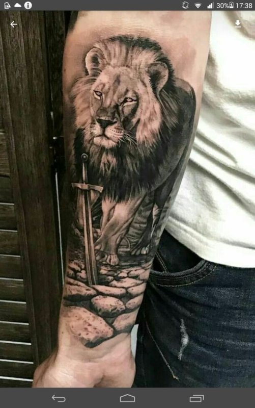Татуировка Лев