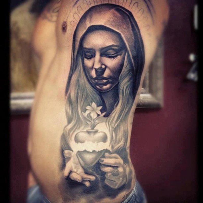 Tattoo Chicano Дева Мария