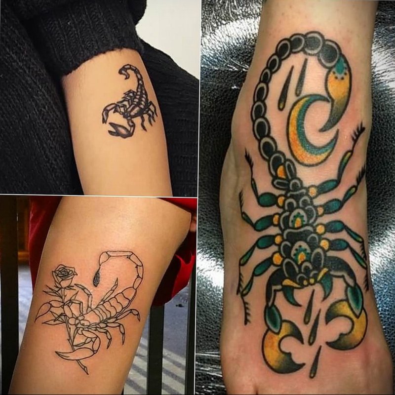 Tattoos Scorpion сзади предпоечья