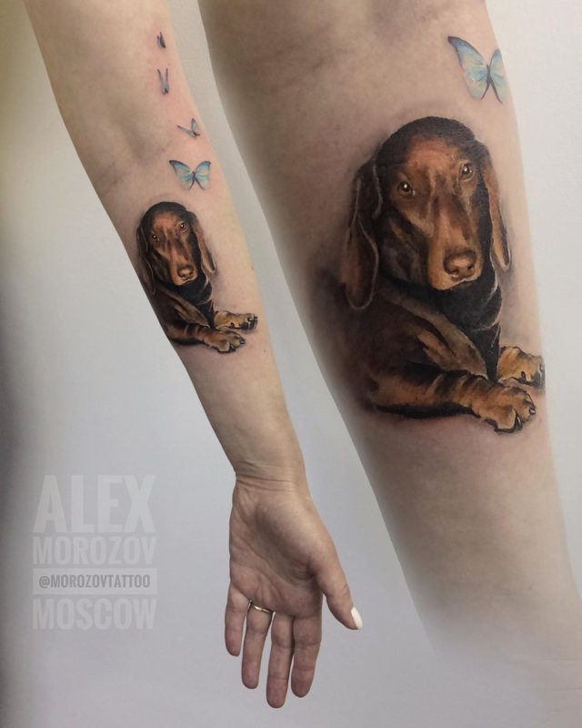 Тату такса эскиз
