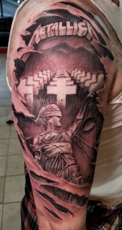 Metallica and Justice for all тату