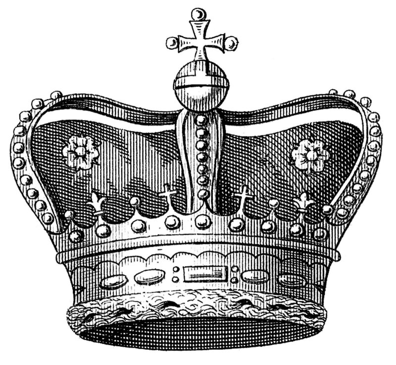 Корона черно белая