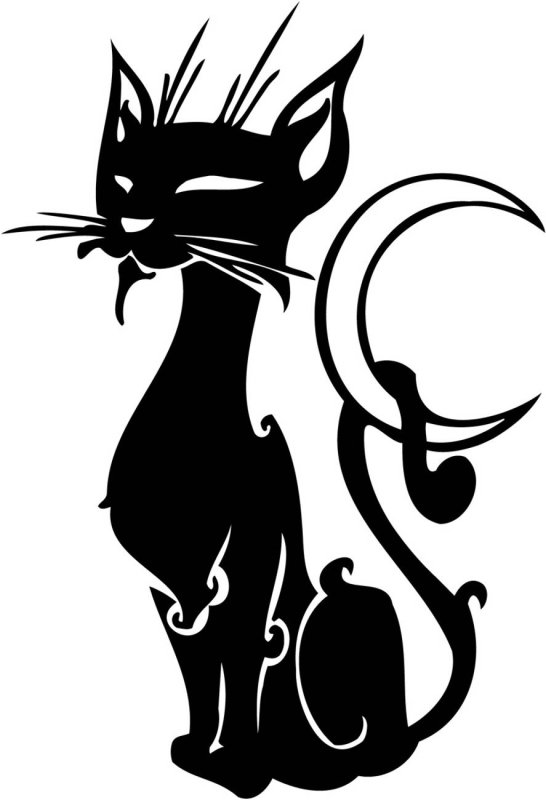 Трафареты кошек для декора
