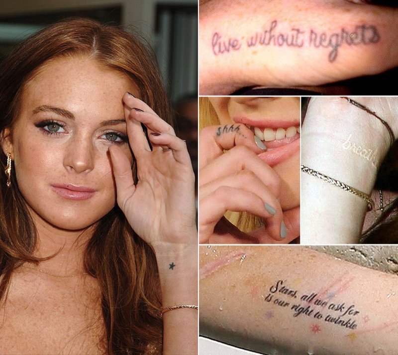 Lindsay Lohan Татуировки